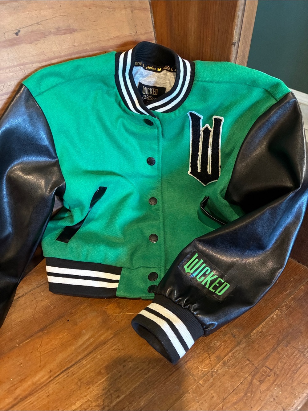 Wicked Letterman Jacket by Justice NWT XS 5/6